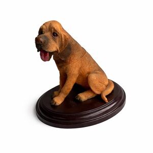 Brown Bloodhound Dog Figurine